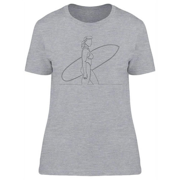 Girl With A Surfboard T-Shirt Women -Image by Shutterstock, Female Medium