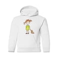 thumbnail image 1 of Girl With A Teddy Bear Hoodie Juniors -Image by Shutterstock,  Large, 1 of 4