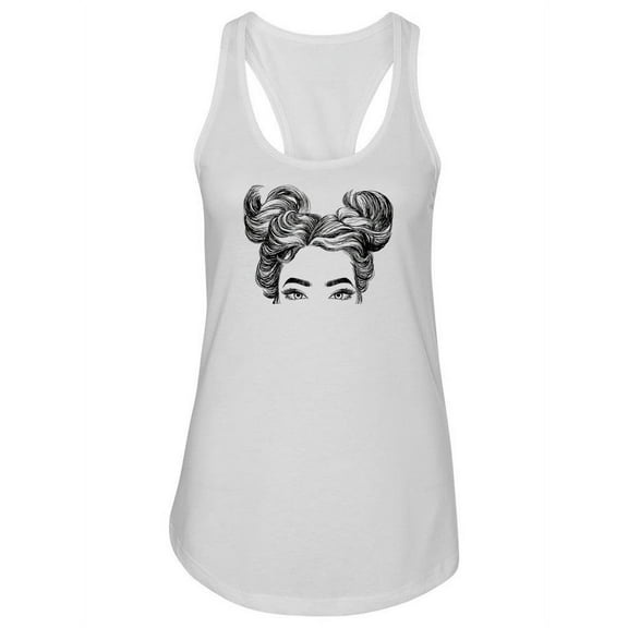 Girl With Cute Hairstyle Tank Women -Image by Shutterstock, Female x-Small