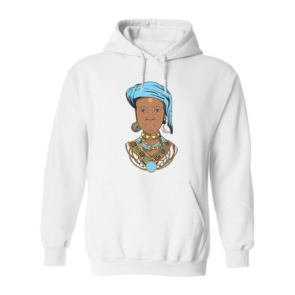 Girl With Ethnic Ornament Hoodie Women -Image by Shutterstock, Female XX-Large