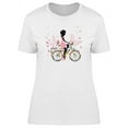 thumbnail image 1 of Girl With Flower Bicycle T-Shirt Women -Image by Shutterstock, Female Small, 1 of 2