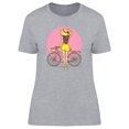 thumbnail image 1 of Girl With Long Hair And Bicycle T-Shirt Women -Image by Shutterstock, Female Medium, 1 of 2