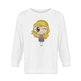 thumbnail image 1 of Girl With Magnifying Glass Long Sleeve Toddler -Image by Shutterstock,  2 Toddler, 1 of 4