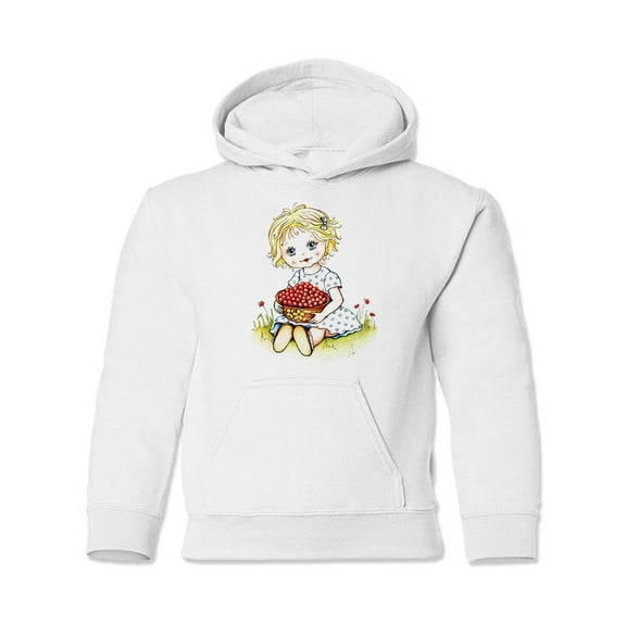 Girl With Red Berries Hoodie Juniors -Image by Shutterstock,  Small