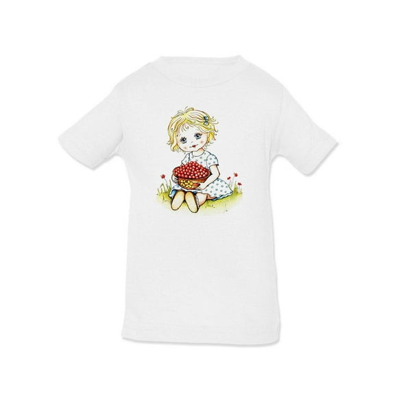 Girl With Red Berries T-Shirt Infant -Image by Shutterstock,  24 Months