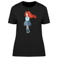 thumbnail image 1 of Girl With Red Hair, Watercolor T-Shirt Women -Image by Shutterstock, Female Small, 1 of 2