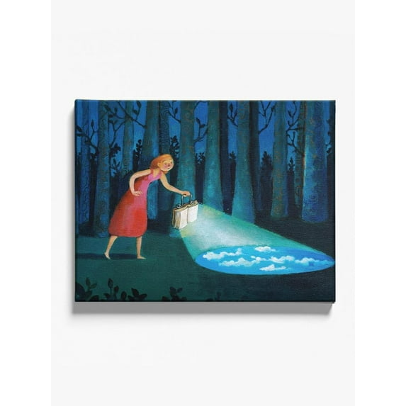 Girl With The Book Of Light 11x14 Canvas -Image by Shutterstock,