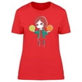 thumbnail image 1 of Girl With Two Balls Doodle Tee Women's -Image by Shutterstock, 1 of 2