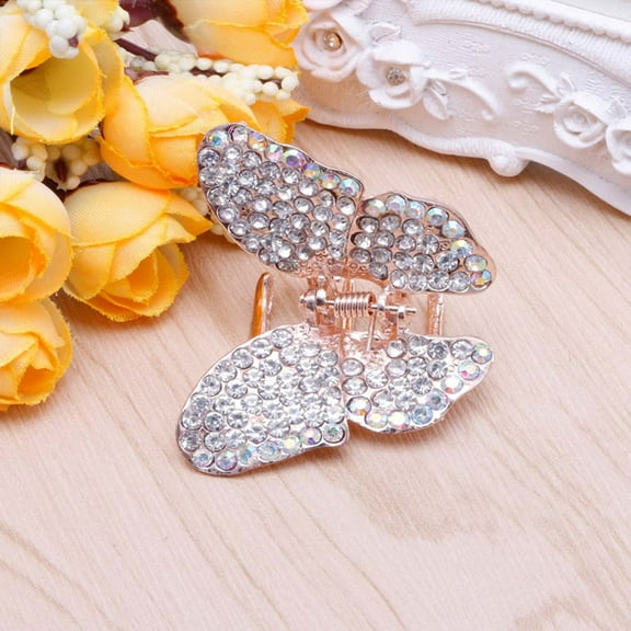 Girl Women Fashion for Butterfly Claw Crystal for Rhinestone Hair Clip Clamp Hai
