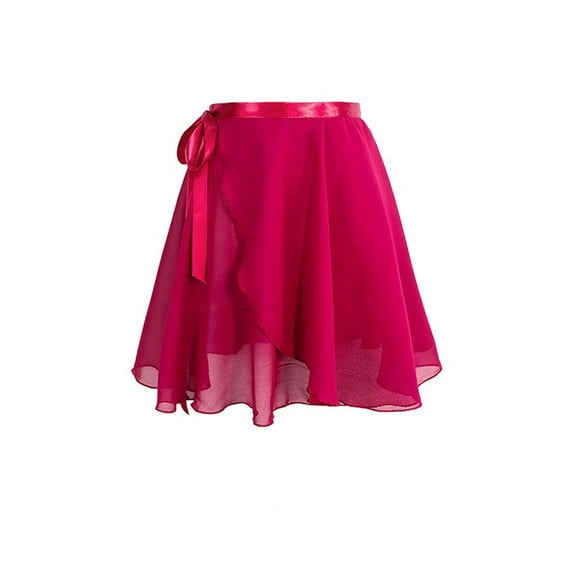 Girl Women Sheer Ballet Skirts Wrap Chiffon Over Scarf for Dancing Self Tie Ballerina Tutu Dress Skate Dancewear Gymnastic Short
