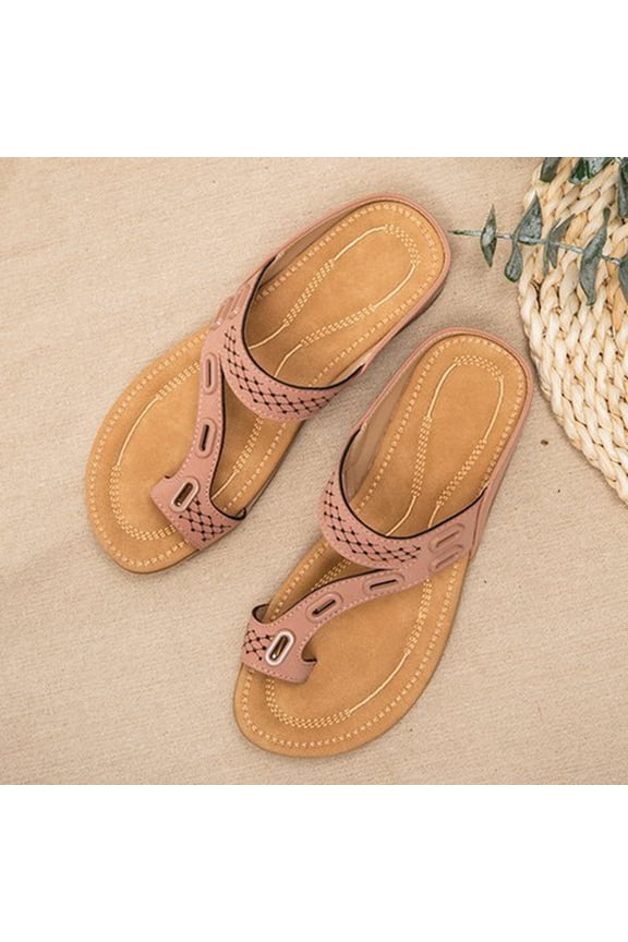 Girl Women's Toe Ring Sandal Soft Flat Comfortable Beach Sandals