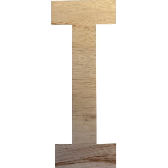 Girl Wooden Craft Letter Paintable, Small 4'' Alphabet Letter I, Pumpkin Pie
