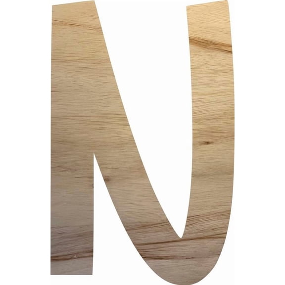 Girl Wooden Craft Letter Paintable, Small 4'' Alphabet Letter N, Pumpkin Pie
