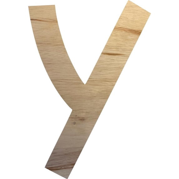 Girl Wooden Craft Letter Paintable, Small 4'' Alphabet Letter Y, Pumpkin Pie