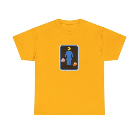 Girl X Pacman Game 90s 00s Koston Howard Skate Vintage Classic TShirt Print - Gold / 3XL