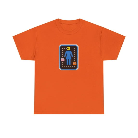 Girl X Pacman Game 90s 00s Koston Howard Skate Vintage Classic TShirt Print - Orange / 5XL
