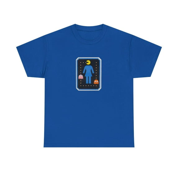 Girl X Pacman Game 90s 00s Koston Howard Skate Vintage Classic TShirt Print - Royal / M