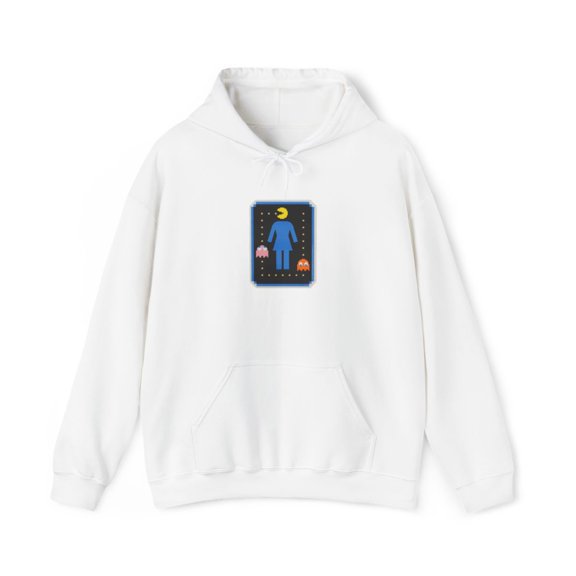 Girl X Pacman Game 90s 00s Koston Howard Skateboard Vintage Classic Hoodie Print - 5XL / White