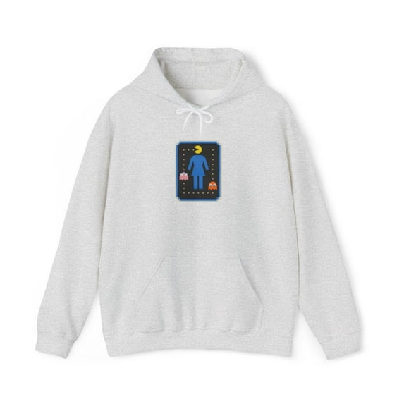 Girl X Pacman Game 90s 00s Koston Howard Skateboard Vintage Classic Hoodie Print - XL / Ash
