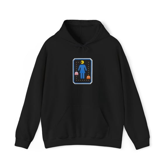 Girl X Pacman Game 90s 00s Koston Howard Skateboard Vintage Classic Hoodie Print - XL / Black