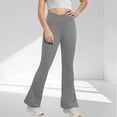 thumbnail image 1 of Girl Yoga Pants 6T Solid Color Casual Yoga Sweatpants with Pockets High Stretchy Leggings Loose Trousers Preppy Cotton Linen Pants Teen Girls Jogger Pants Summer School Lounge Pants Plus Size, 1 of 7