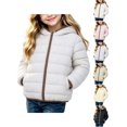thumbnail image 1 of Girl Zip up Jacket Zaewscy Girls Hooded Lightweight Puffer Jacket Full Zip Quilted Warm Casual Outerwear Coat Light Blue 5-6Years, 1 of 9