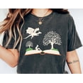 thumbnail image 1 of Girl and Dragon Book Shirt Reading Book Shirt Gift For Bookworms Booksellers Gift Fantasti, 1 of 2