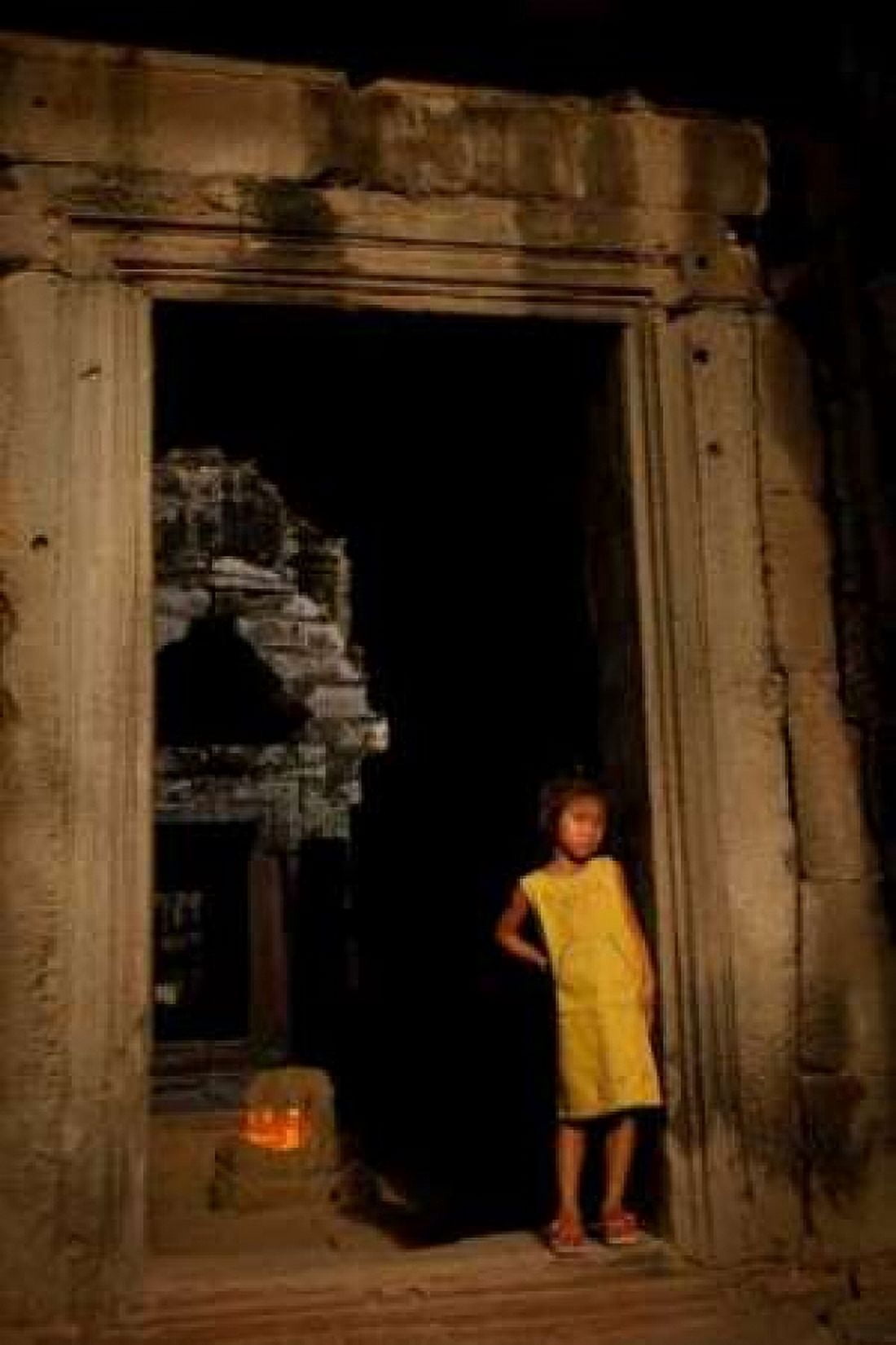 Girl in Doorway Canvas Art - Erin Berzel (24 x 36)