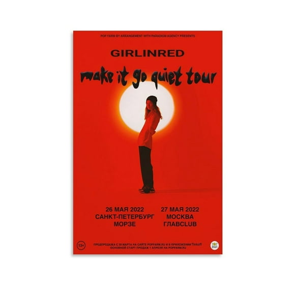 Girl in Red Canvas Poster Mural Decor Printing Picture Painting Living Room Hallway Decor