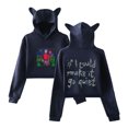 thumbnail image 1 of Girl in Red If I Could Make It Go Quiet Cat Ear Hoodie Casual Bear Ear Sweatshirt, 1 of 2