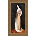 thumbnail image 1 of Girl in Rose and Gray. Miss Carmel White 24x14 Gold Ornate Wood Framed Canvas Art by Robert Henri, 1 of 2