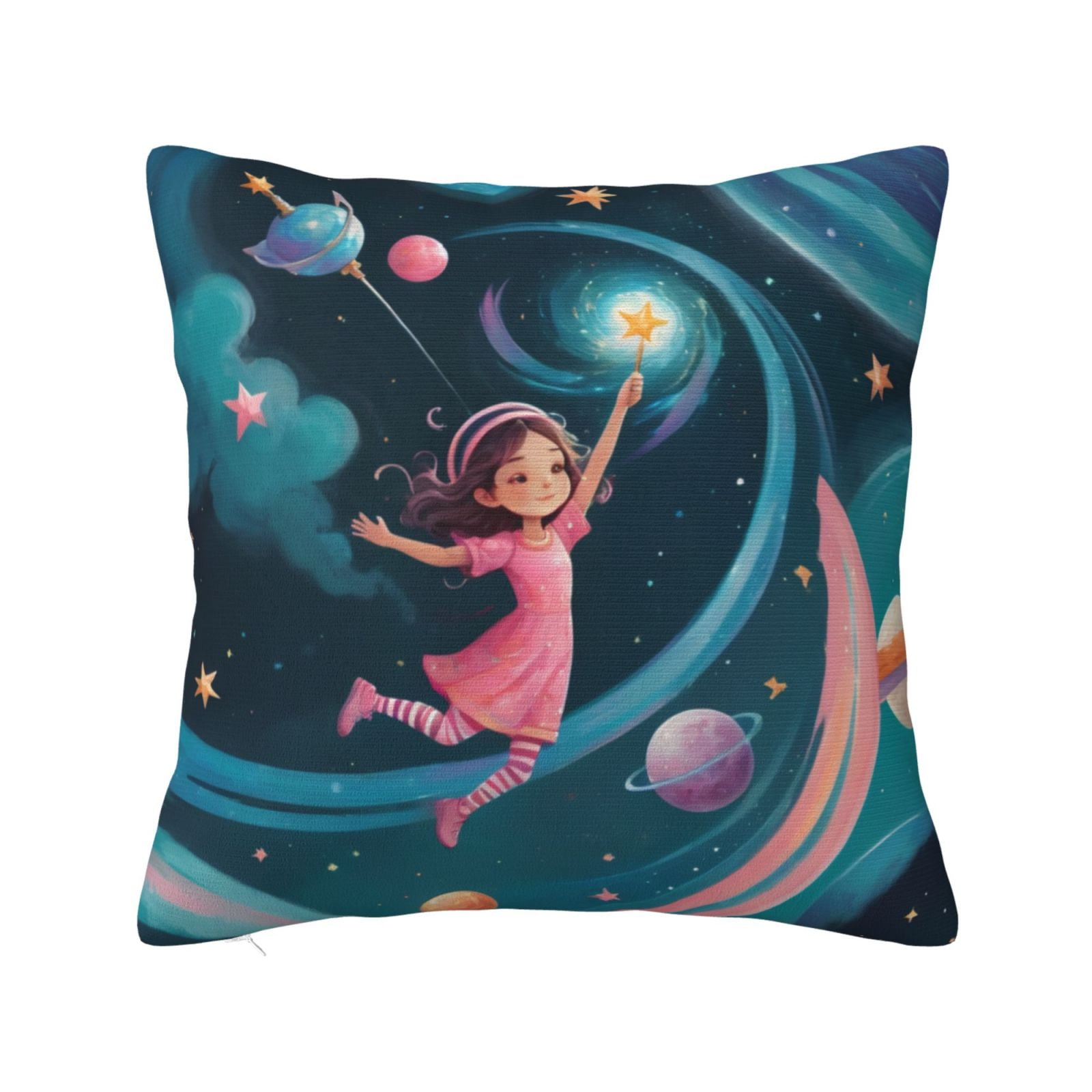 Girl in Space Pillow cover decoration pillowcase standard size suitable
