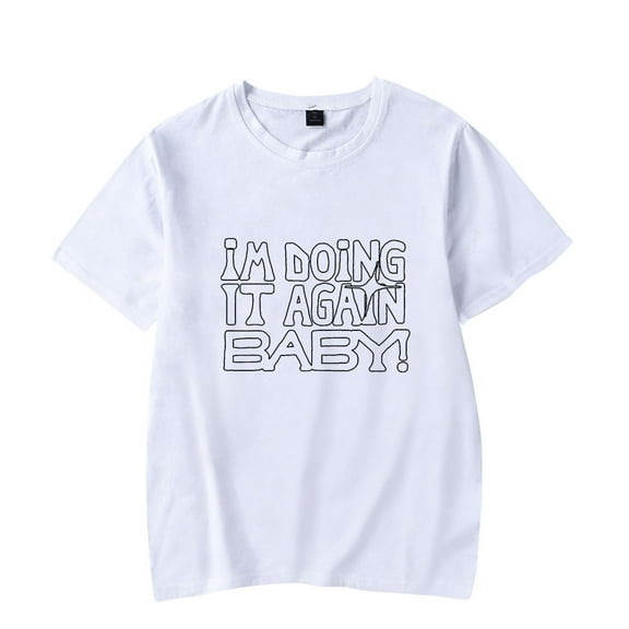 Girl in red I'M DOING IT AGAIN BABY! T-shirts Merch Unisex Trend Casual Short Sleeve Top