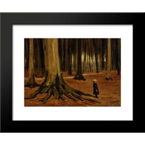 Girl in the Woods 20x24 Framed Art Print by Vincent van Gogh