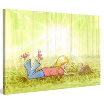 "Girl in the Woods" Painting Print on Wrapped Canvas