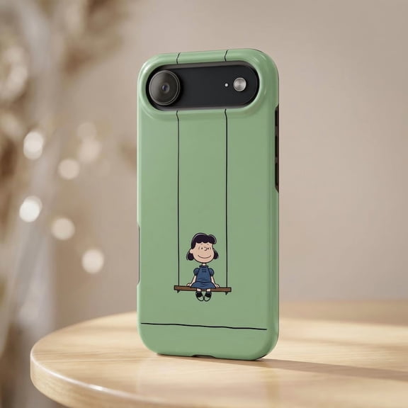 Girl on Swing Nature Scene Case for iPhone 11 12 13 14 15 16 17 Pro Max Plus