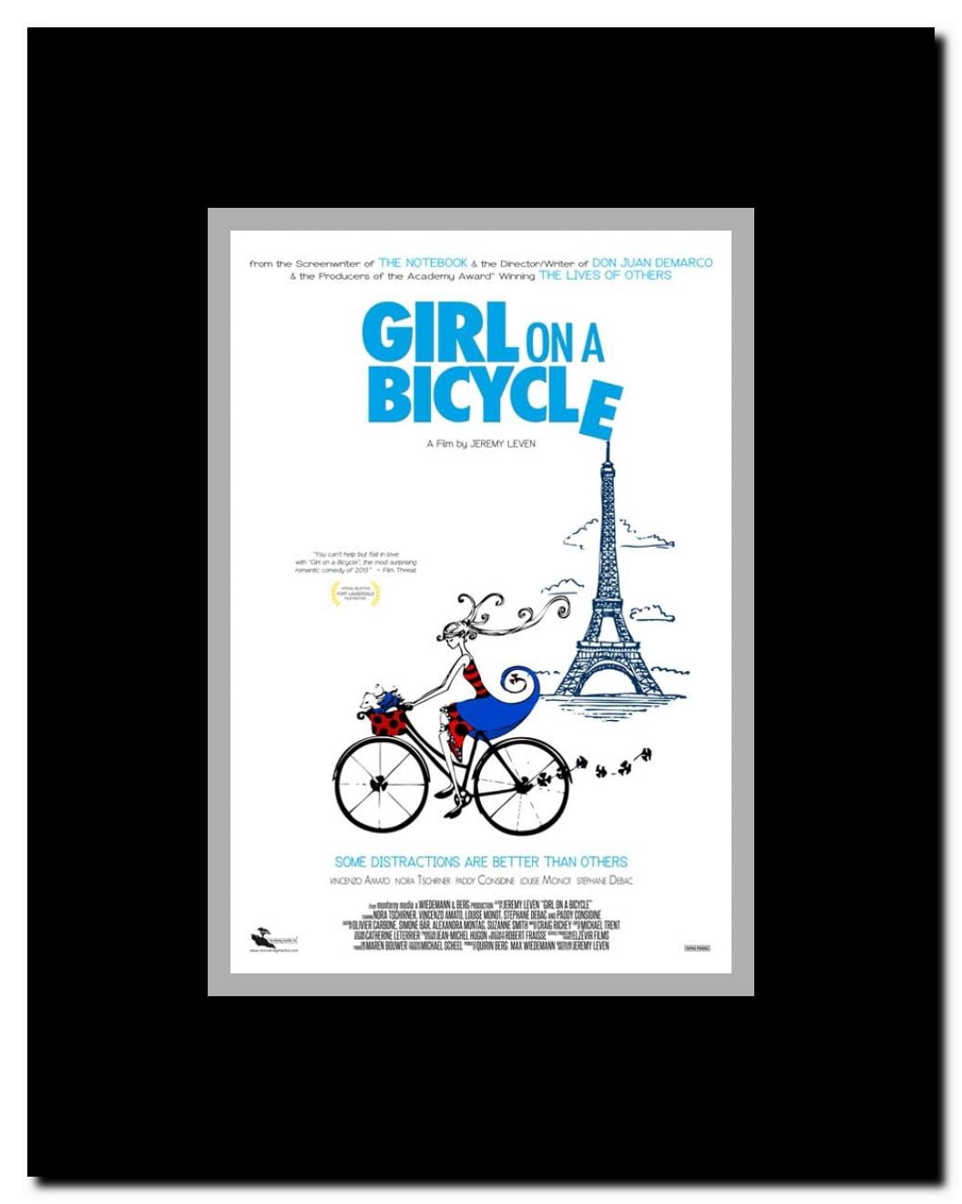 Girl on a Bicycle Framed Movie Poster