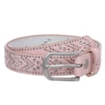 thumbnail image 1 of Girl's 1 1/8" (28 mm) Fish Bone Pattern Rhinestone And Studs Sparkling Belt, 1 of 2