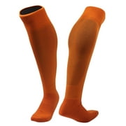 Girl's 2 Pairs High Performance Knee High Socks. Lightweight & Breathable - Ultra Comfortable & Durable Socks XL005 Size M(Orange)
