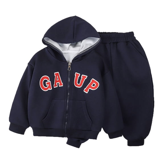Girl's 2 Piece Pullover Sweatshirt Set Hooded Tracksuit Soft Casual Outfit For Kids F Pullover With Jogger Pants Playwear Youth Athletic Comfy Sweatsuits 2-3 Years