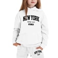 thumbnail image 1 of Girl's 2 Piece Pullover Sweatshirt Set Outfits Set For Casual Winter Printed Hooded Sweatshirt Ensemble Fall Winter Outfits 1-2 Years, 1 of 4
