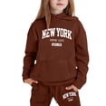 thumbnail image 1 of Girl's 2 Piece Pullover Sweatshirt Set Outfits Set For Casual Winter Printed Hooded Sweatshirt Ensemble Fall Winter Outfits 1-2 Years, 1 of 4