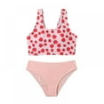thumbnail image 1 of Girl's 2 Pieces Bathing Suit Bikini Set Rashguard Swim Suit Set Print Swimsuit Bathing Suit with Sport High Waist 11-12 Years, 1 of 4