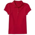thumbnail image 1 of Girl's 3-Button Short Sleeve Stretch Pique Polo Shirts School Uniform (4-20), 1 of 4