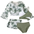 thumbnail image 1 of Girl's 4 Piece Swimsuits Tie Dye Bikini Set Bathing Suits With Mesh Skirt Girls Swimsuits 7 16 Bikinis for Teens 4 Piece, 1 of 9