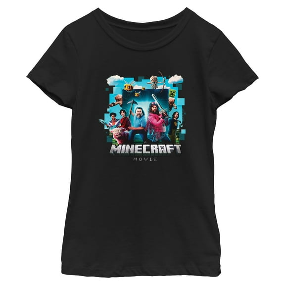 Girl's A Minecraft Movie Classic Gang  Graphic T-Shirt