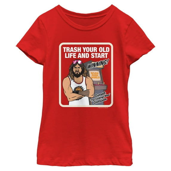 Girl's A Minecraft Movie Garrett Trash Your Old Life Graphic T-Shirt