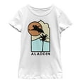 thumbnail image 1 of Girl's Aladdin Block Carpet Ride Graphic Tee White Small, 1 of 4