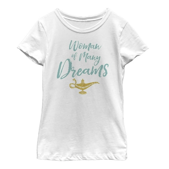 Girl's Aladdin Dream Woman  Graphic Tee White Large
