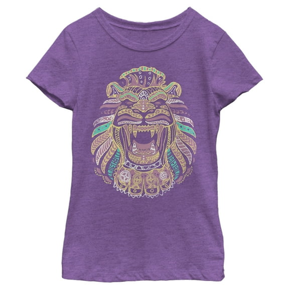 Girl's Aladdin Henna Cave of Wonders  Graphic Tee Purple Berry X Small
